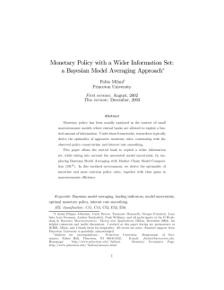 Monetary Policy with a Wider Information Set: a Bayesian