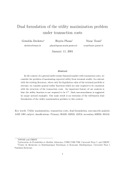 Dual formulation of the utility maximization problem under