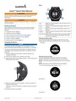 tactix&trade; Quick Start Manual