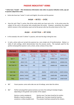 Passive Verbs - Worth School VLE