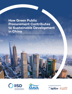 How Green Public Procurement Contributes to Sustainable