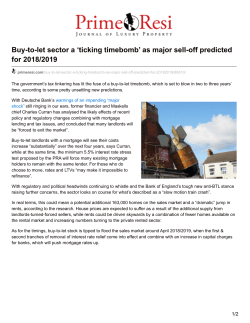 Buy-to-let sector a `ticking timebomb` as major sell