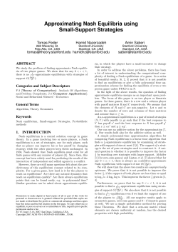 Approximating Nash Equilibria using Small