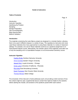 Guide to Instructors