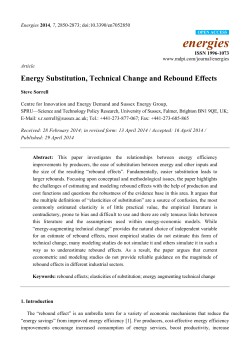 Energy Substitution, Technical Change and Rebound Effects