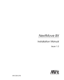 NextMove BX Installation Manual
