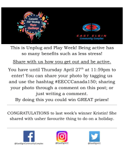 This is Unplug and Play Week! Being active has so many benefits