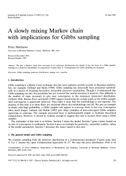 A slowly mixing Markov chain with implications for
