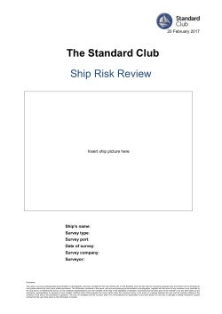 Ship Condition Survey Checklist 2015