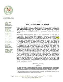 Pembroke Pines City Commission Frank C. Ortis Mayor 954