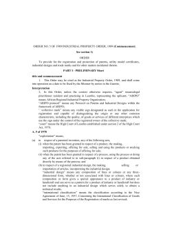 industrial_property_act_1989 - Lesotho Legal Information Institute