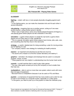 English as a Second Language Podcast ESL Podcast 295 &ndash; Playing