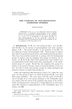THE COMPLEX OF NON-SEPARATING