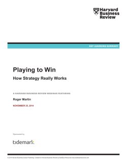 Playing to Win