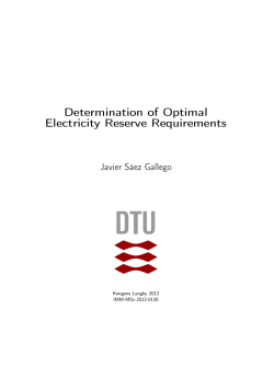 Determination of Optimal Electricity Reserve Requirements
