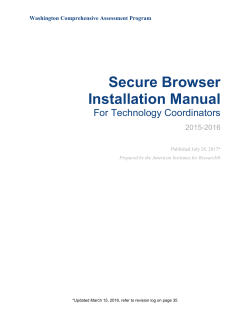 Secure Browser Installation Manual - WCAP