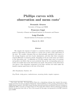 Phillips curves with observation and menu costs