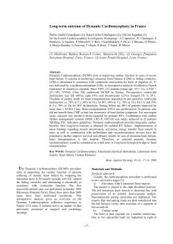 Long-term outcome of Dynamic Cardiomyoplasty in France