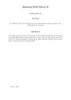 Quantum Field Theory II