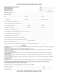 Art Young Big Game Award Application