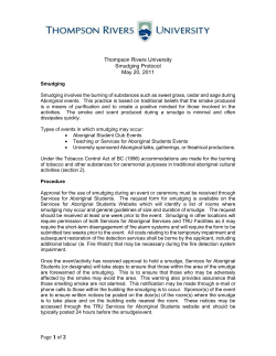 Smudging Protocol - Thompson Rivers University