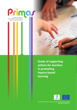 Guide of supporting actions for teachers in
