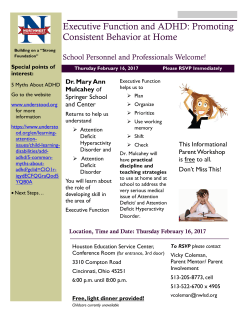 Executive Function and ADHD: Promoting Consistent Behavior at