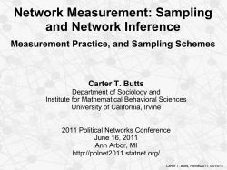 Sampling and Inference