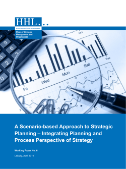 A Scenario-based Approach to Strategic Planning