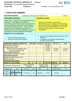 Briefing Note Template - Heart of England NHS Foundation Trust