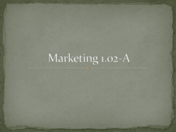 Marketing 1.02-A