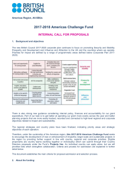 Internal Call for Proposals (Americas Region, All