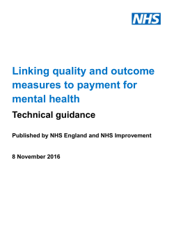 Linking quality and outcome measures to payment for mental health