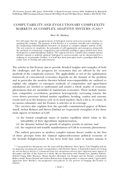 markets as complex adaptive systems