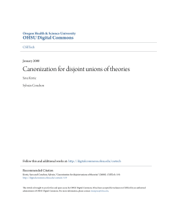 Canonization for disjoint unions of theories