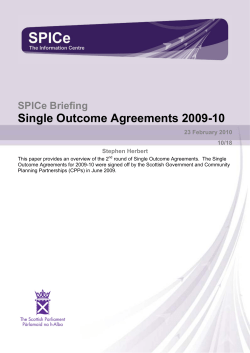 Single Outcome Agreements 2009-10