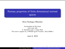 Ramsey properties of finite dimensional normed spaces