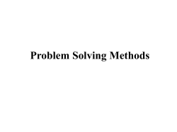 Problem Solving Methodologies