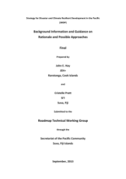 Background Information and Guidance on Rationale and Possible