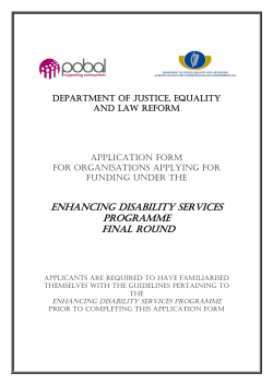 enhancing disability services programme final round