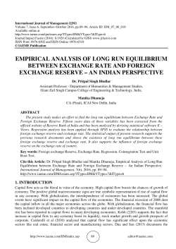 empirical analysis of long run equilibrium between