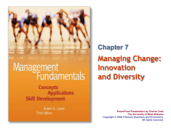 Chapter 7 Managing Change: Innovation and Diversity