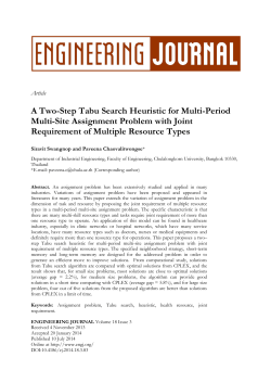 A Two-Step Tabu Search Heuristic for Multi-Period Multi
