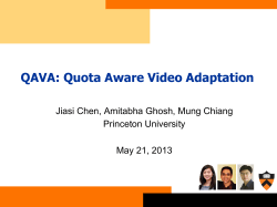 QAVA: Quota Aware Video Adaptation