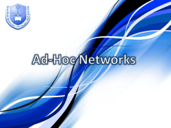 Ad-Hoc Networks - Thesis Scientist