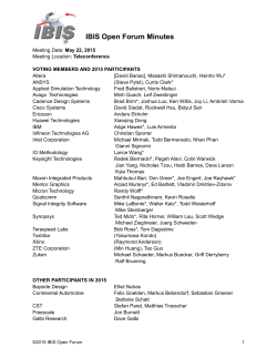 Organization - IBIS Open Forum