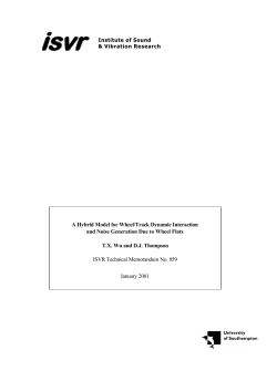 A Hybrid Model for Wheel/Track Dynamic Interaction and Noise