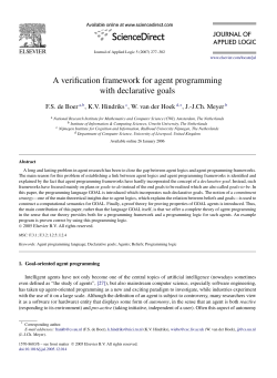 A verification framework for agent programming with declarative goals