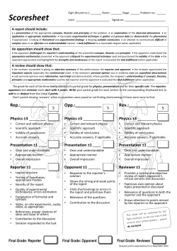 Scoresheet