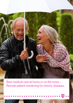Best medical care at home or on the move &ndash; Remote patient
